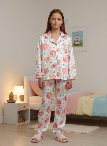 Kids Premium Satin Cute Octopus Print Night Suit